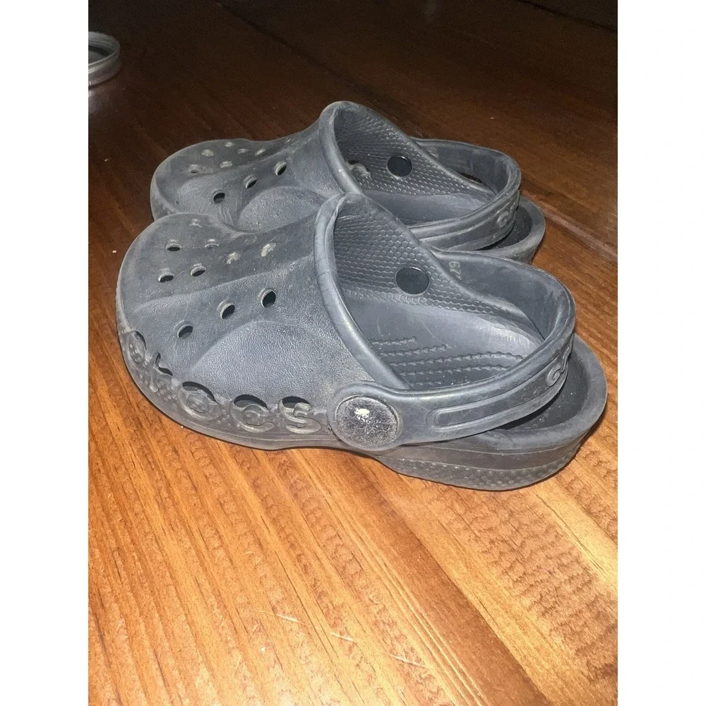 Crocs Baya Black Clogs Slip on Shoes‎ Size C 7 Toddlers Unisex Kids